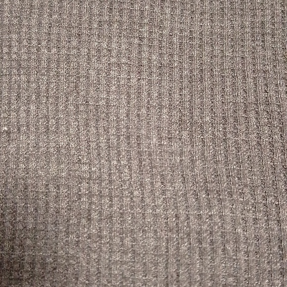 Polo mens sleepwear medium in grey waffle knit top long sleeve  comfy - Picture 3 of 5